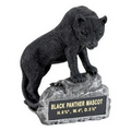 Black Panther School Mascot Sculpture w/Engraving Plate
